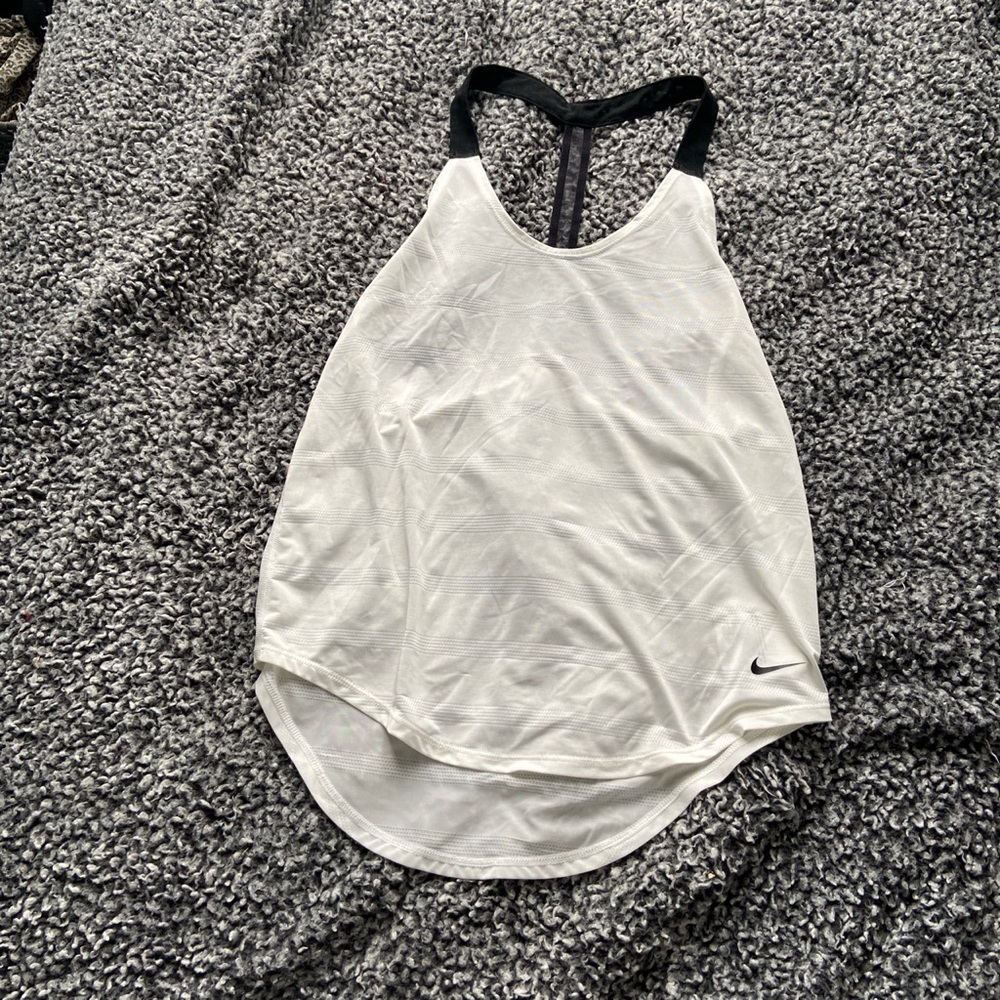 White Nike workout tank